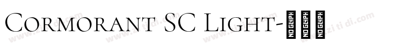 Cormorant SC Light字体转换